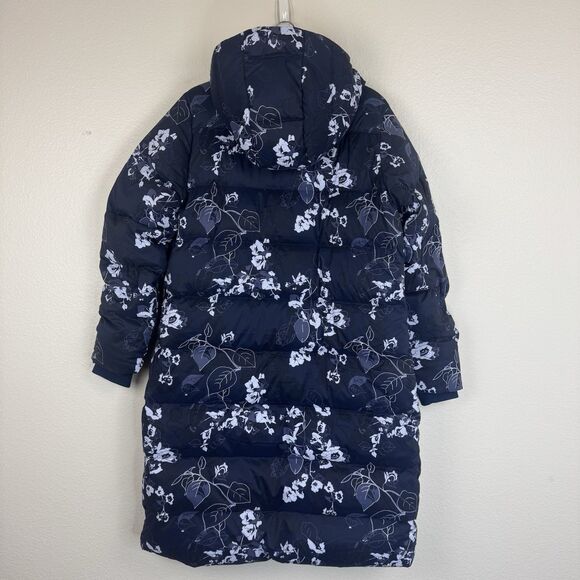 NWT Columbia Boundless Days Floral Printed Long Down Puffer Jacket Navy Large - Picture 9 of 16